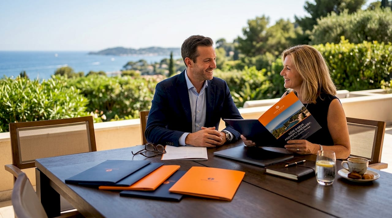 Financial advisor consulting on property trusts