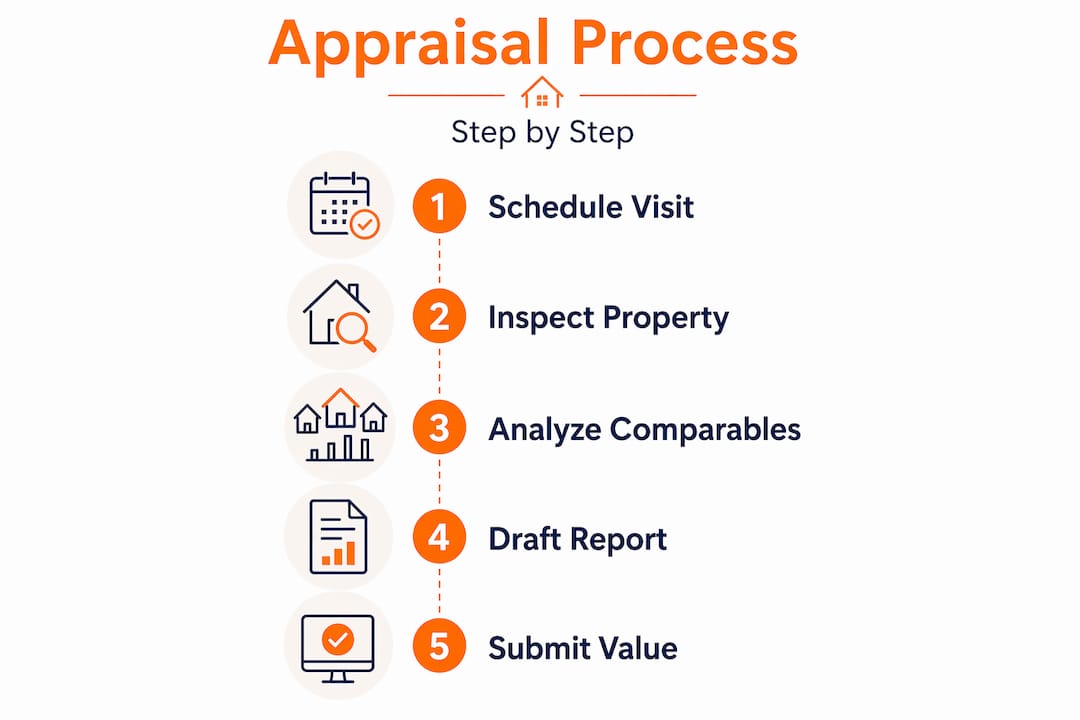 Infographic showing property appraisal steps