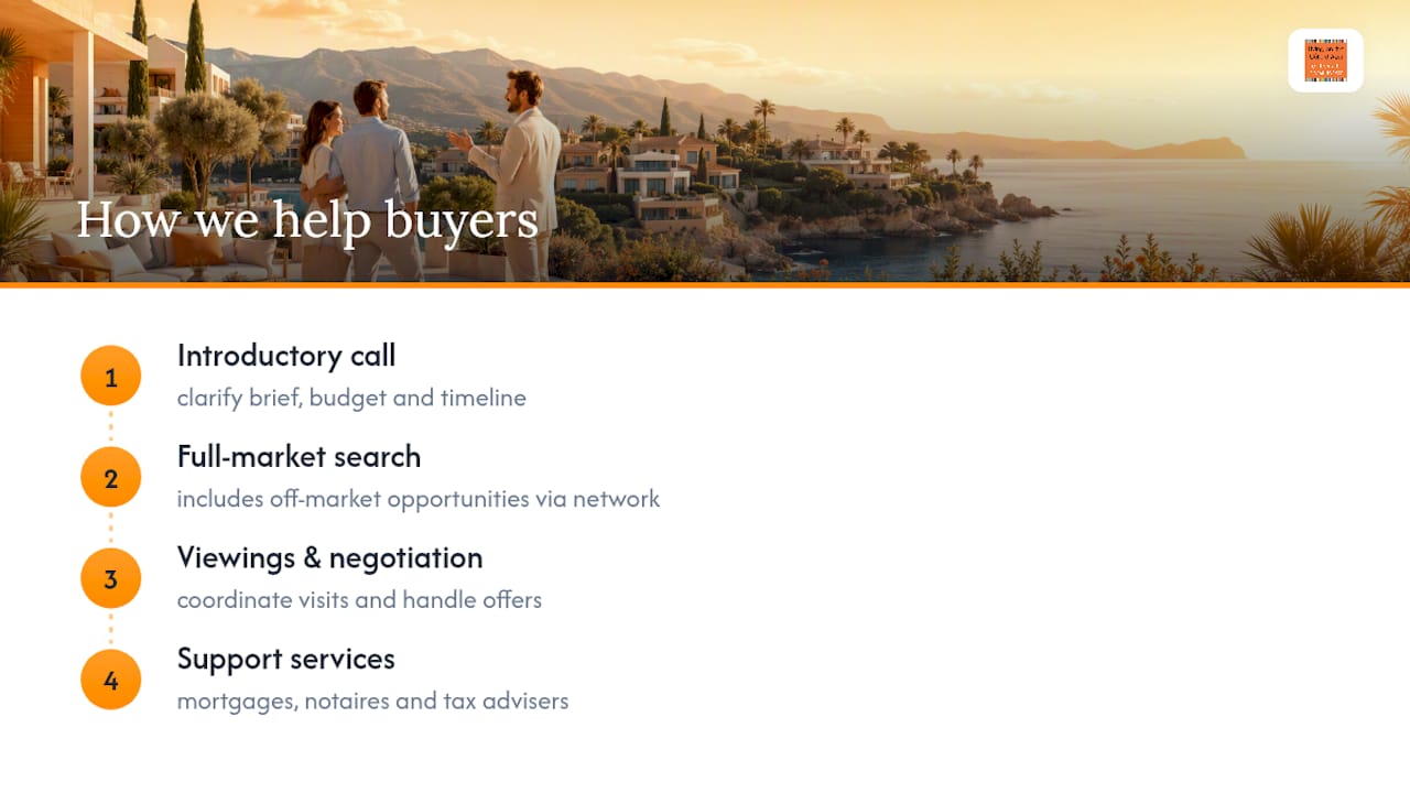 How we can help you find and secure the right property — overview diagram