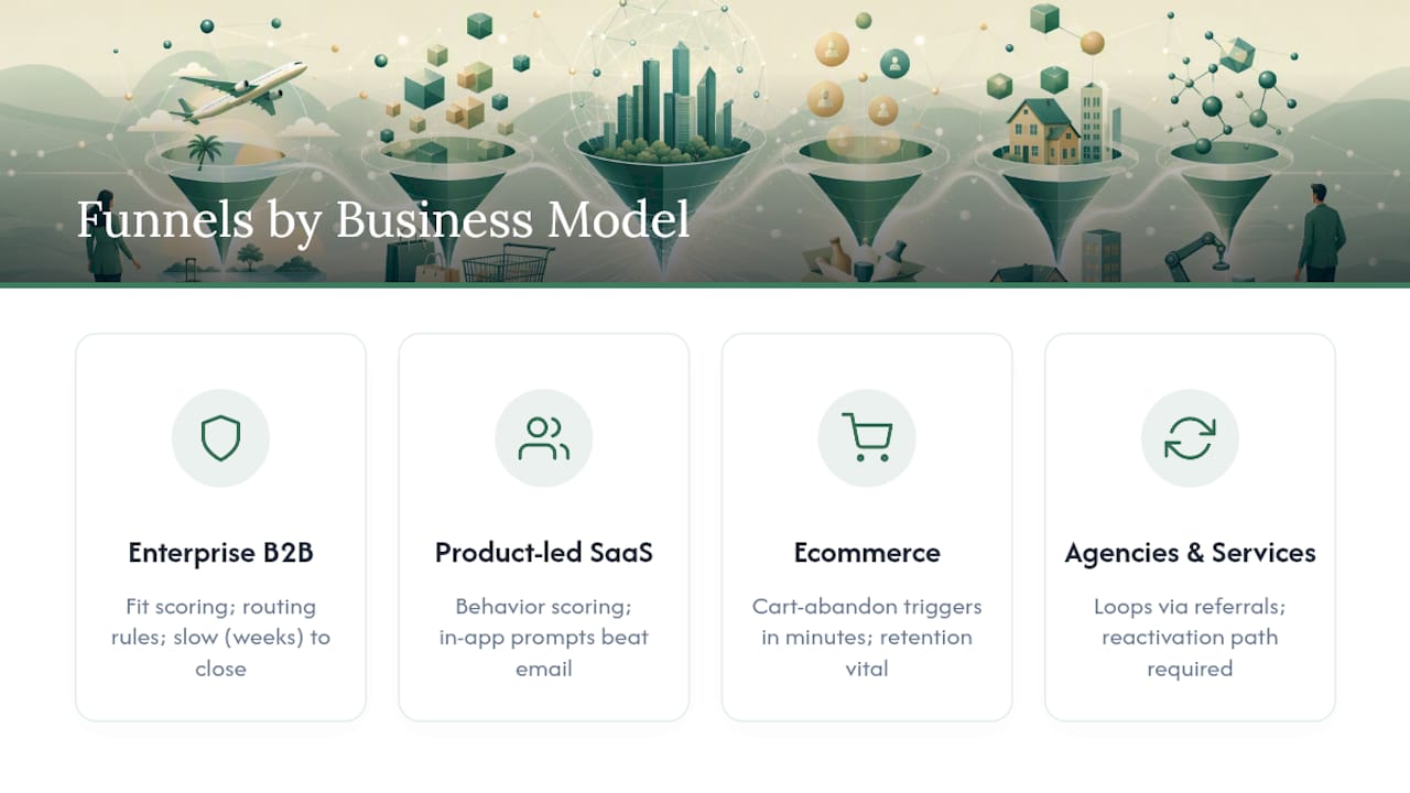 Automation differences across four business models
