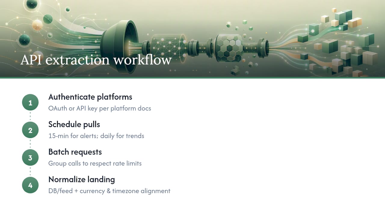 Three-stage automated ad data pipeline