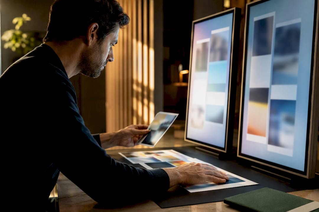 Analyst reviewing anonymized competitor ad variants