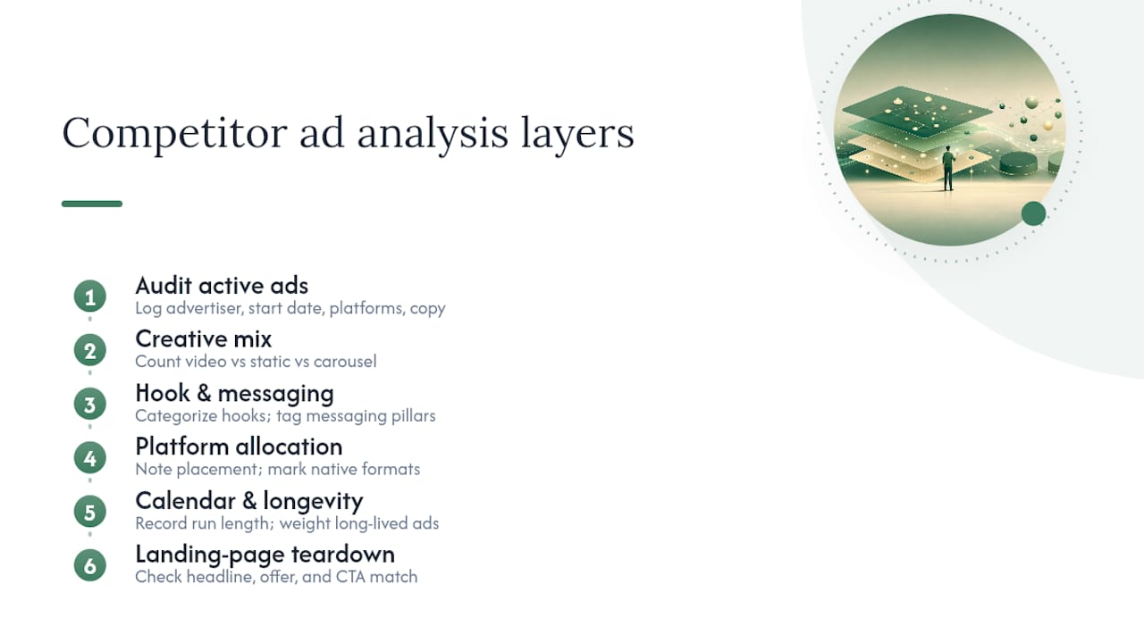 Six layers of competitor ad analysis