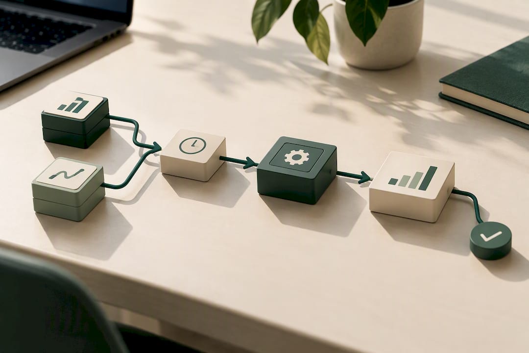 Illustration of automated metric provenance chain