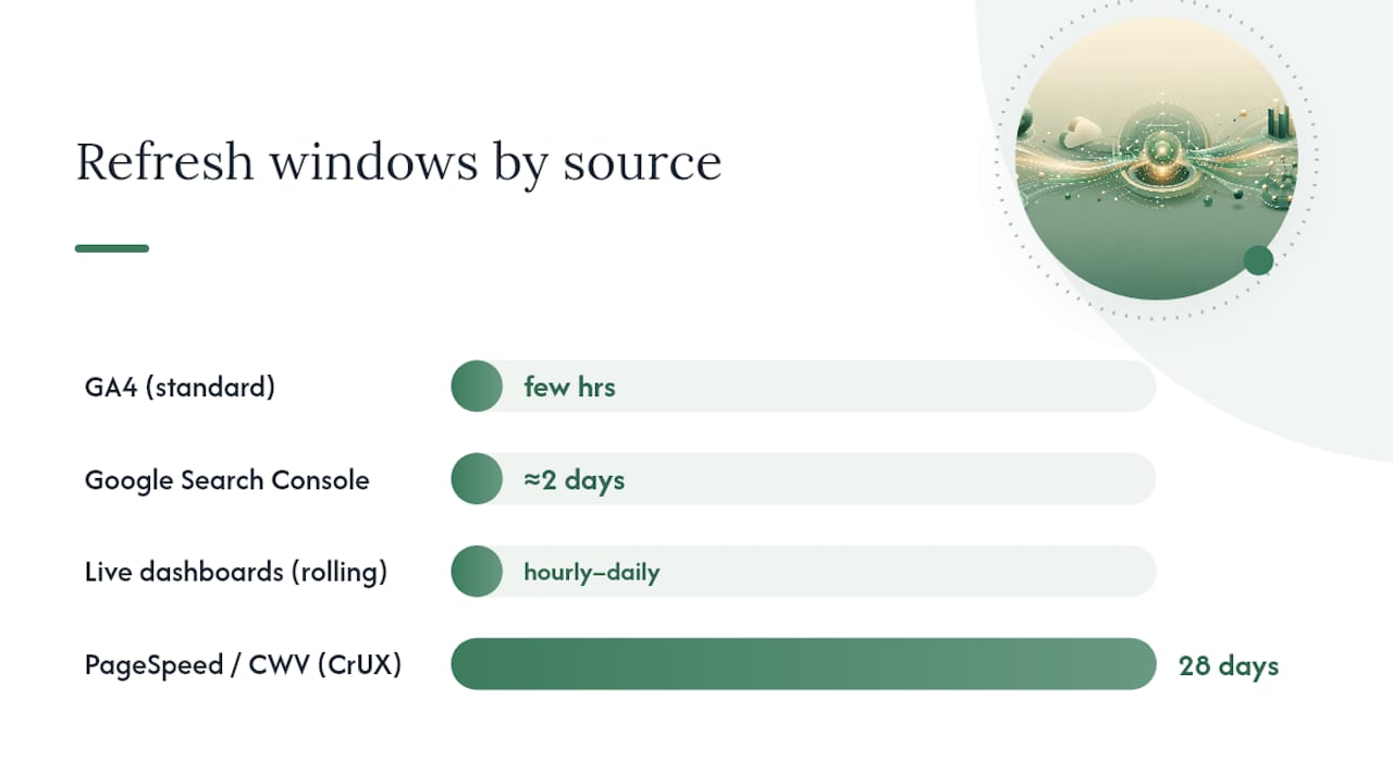 What Real-Time SEO Reporting Actually Means — overview diagram