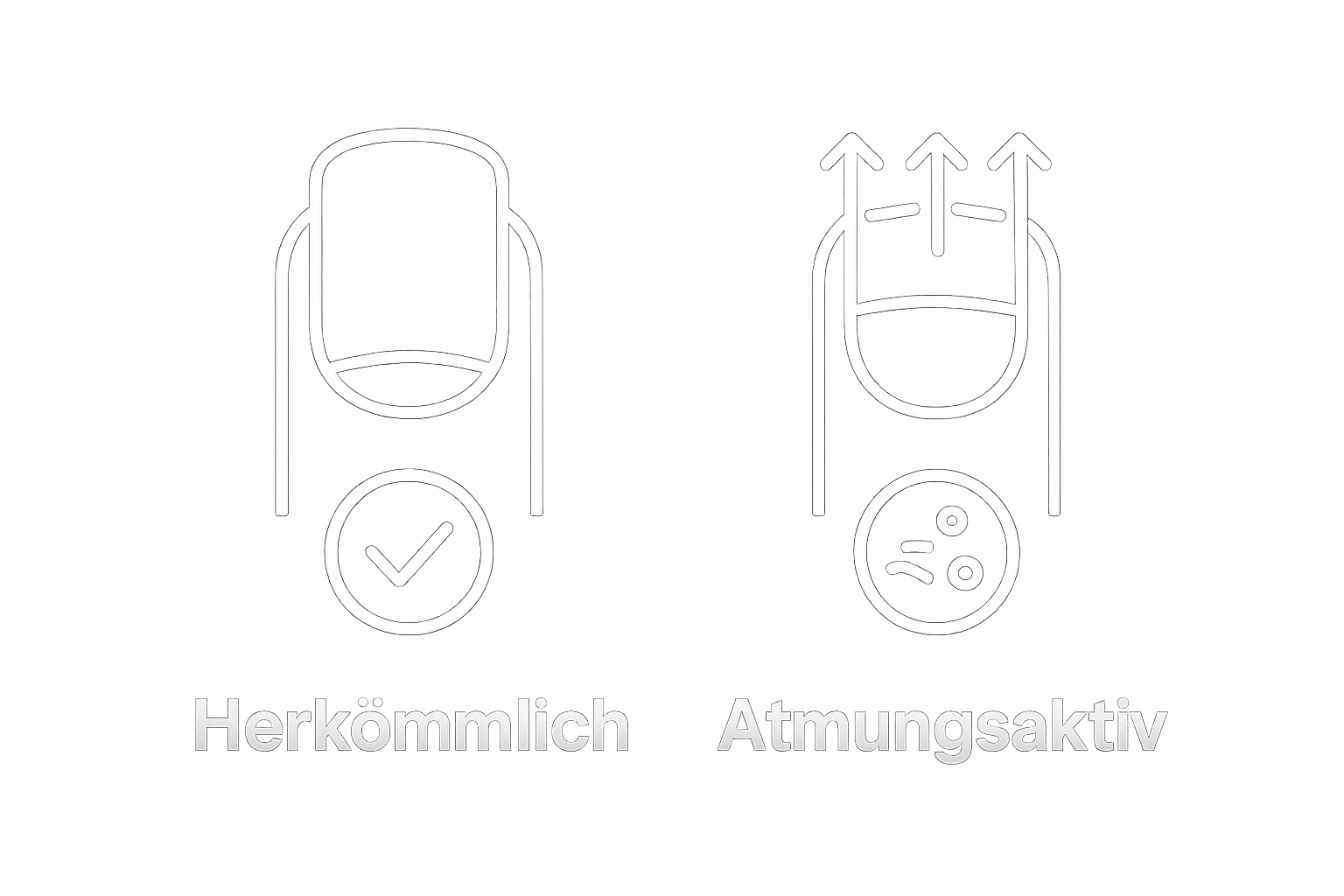 Direct comparison of conventional vs. breathable nail polish
