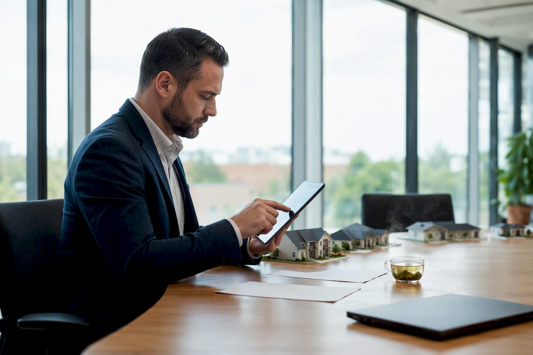 Property manager calculating management fees