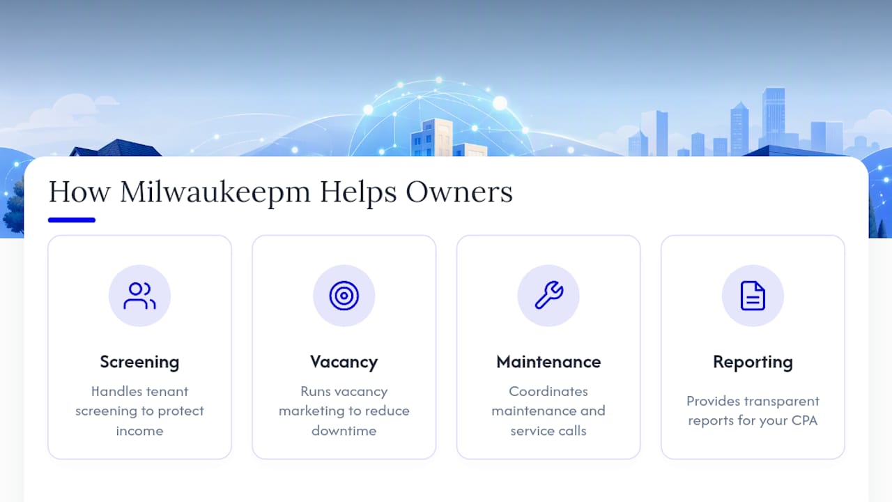 How Milwaukeepm Supports Owners Through an Exchange — overview diagram