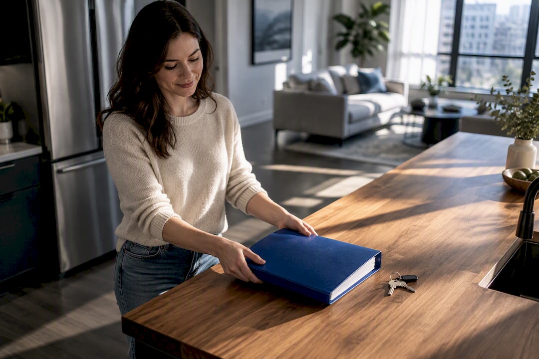 Renter organizing insurance coverage documents