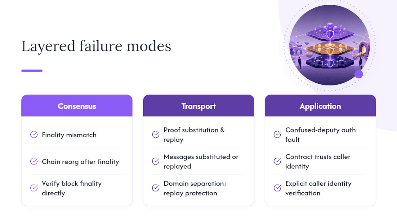 How Should You Model Failure Across Consensus, Transport, and Application Layers? — overview diagram