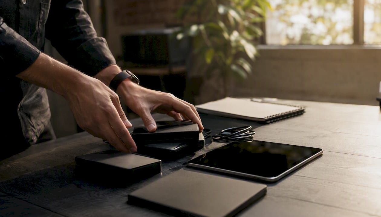Hands organizing devices for project handoff