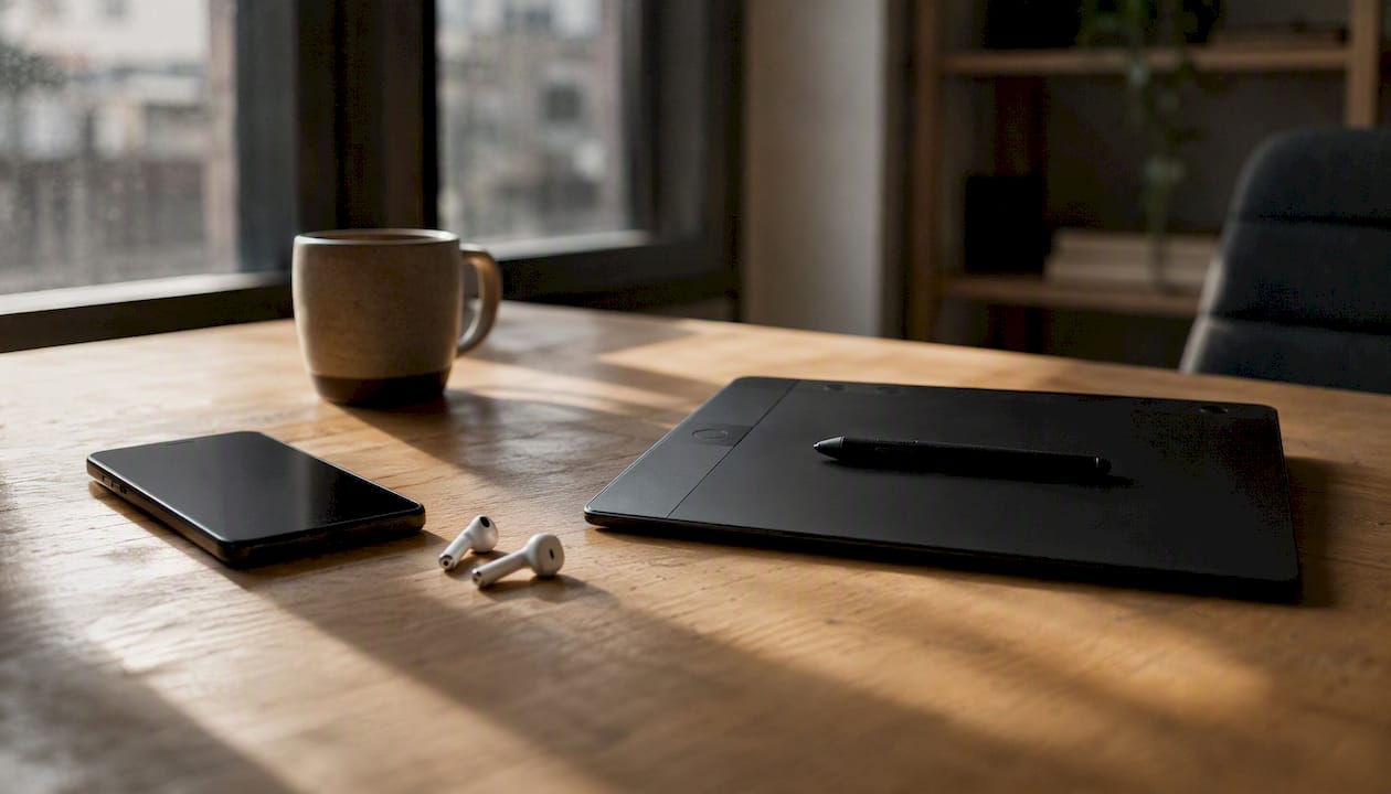 Creative workspace with digital collaboration tools