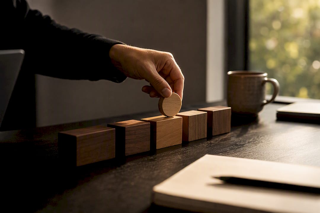 Hand placing ownership token on workflow blocks
