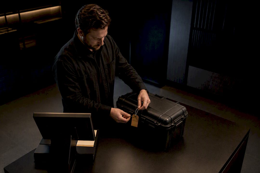 Secure master media delivery in archival room