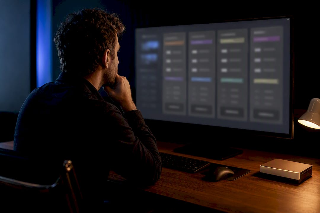 Producer comparing video software pricing tiers