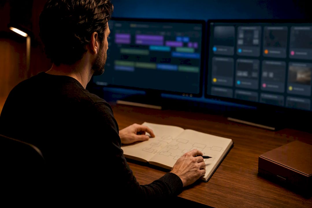 Editor preparing metadata before media transfer