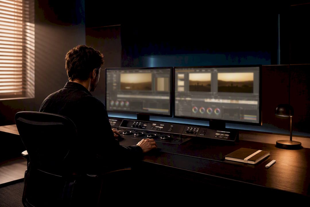 Editor comparing two creative versions