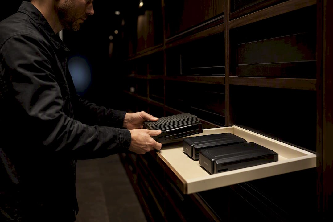 Post-production media masters in organized archive storage