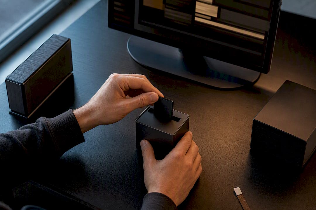 Camera card being copied to backup destinations