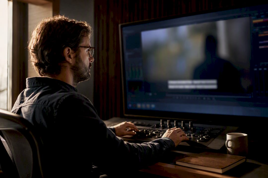 Editor reviewing translated subtitles in video player