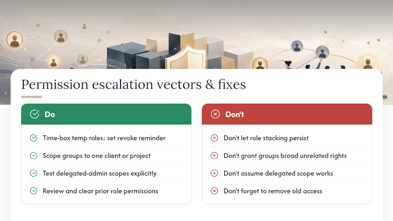 Permission Escalation Vectors and How to Mitigate Them — overview diagram