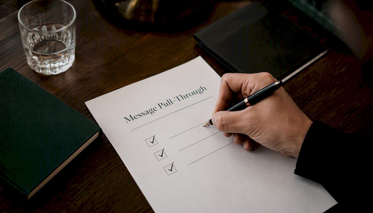 Hand scoring message pull-through checklist