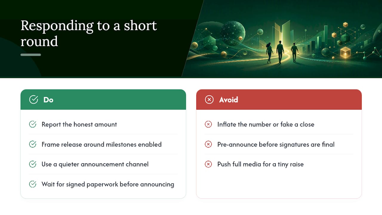 What Do You Do If the Funding Round Fell Short of Your Target? — overview diagram