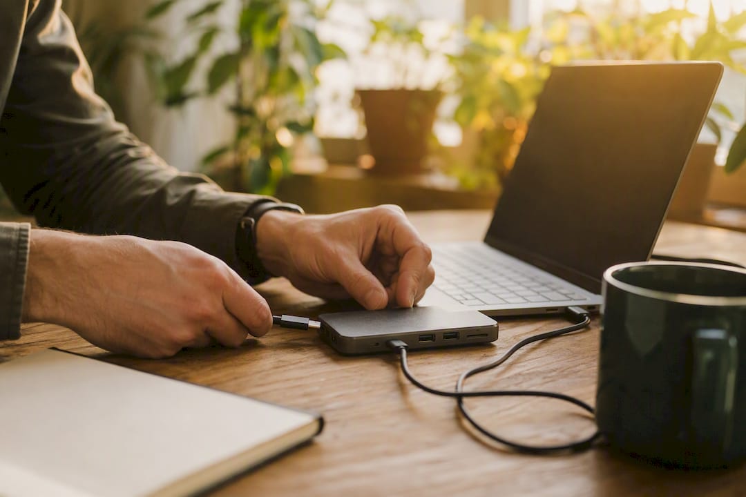 Hands connecting hub for real-time data workflow