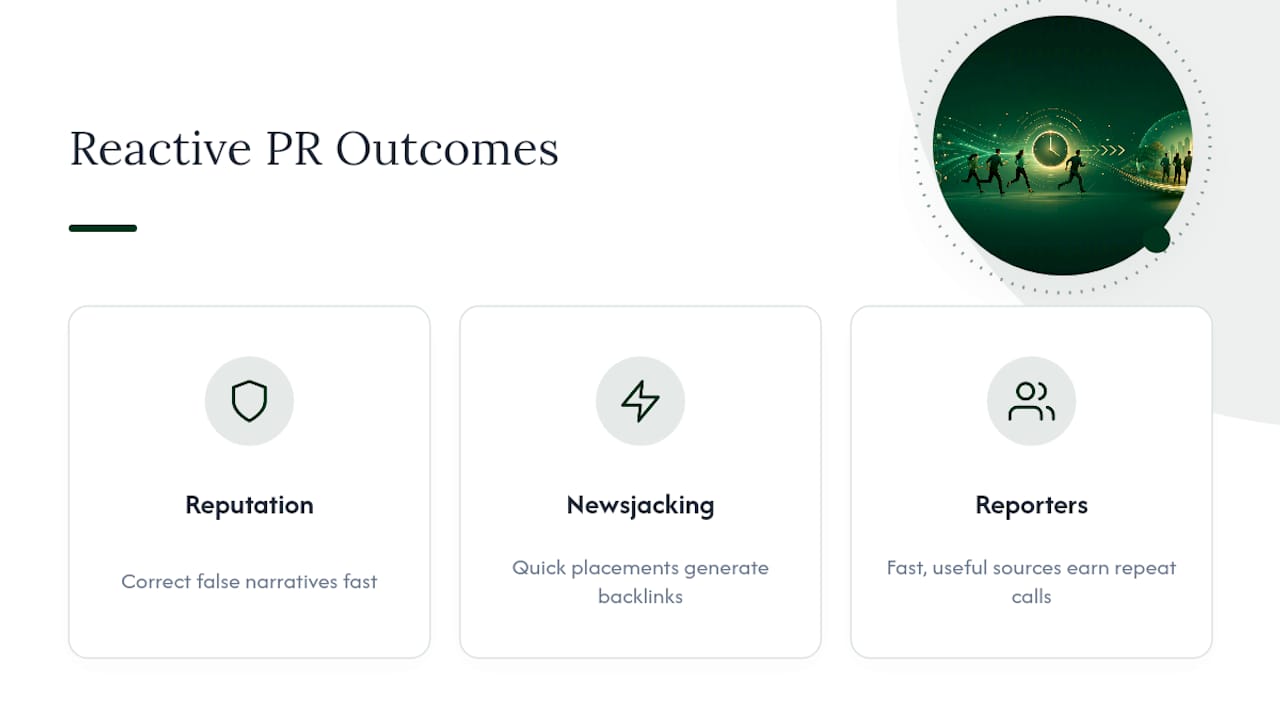 Three outcomes of reactive PR