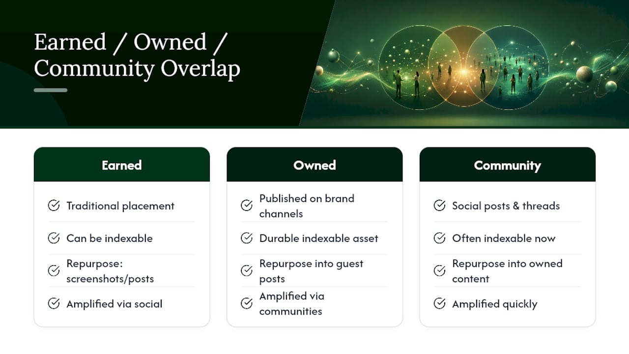 How Do Digital and Social Media Change PR vs Content Marketing? — overview diagram