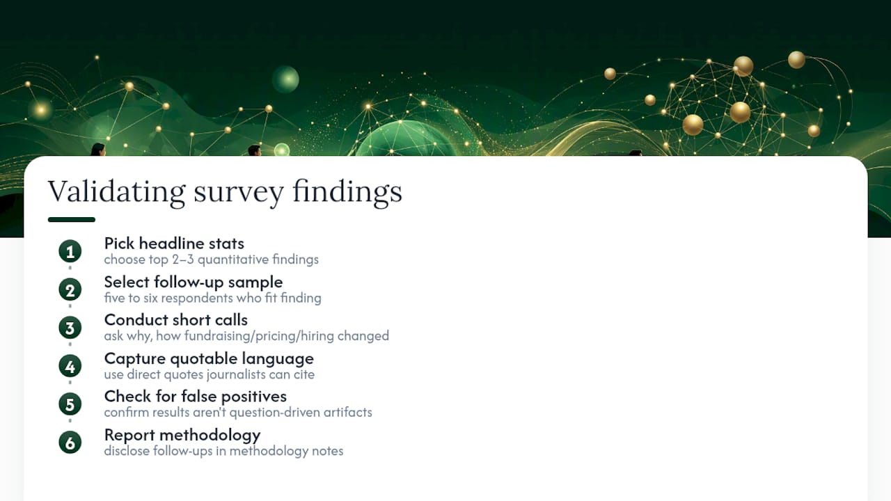 Validating Survey Findings With Qualitative Follow-Up — overview diagram