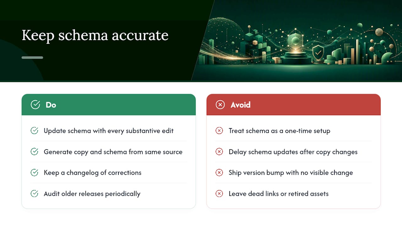 Keeping Schema Accurate as Releases Get Corrected — overview diagram