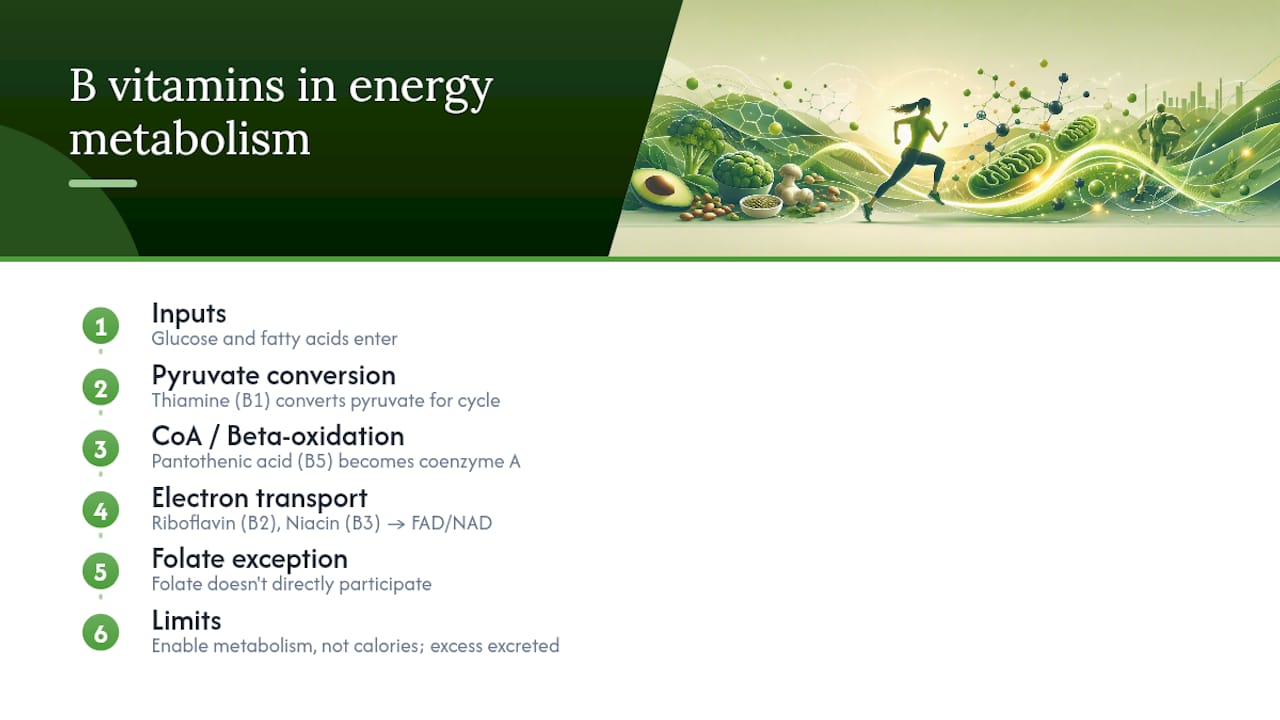 How B Vitamins Support Energy at the Cellular Level — overview diagram