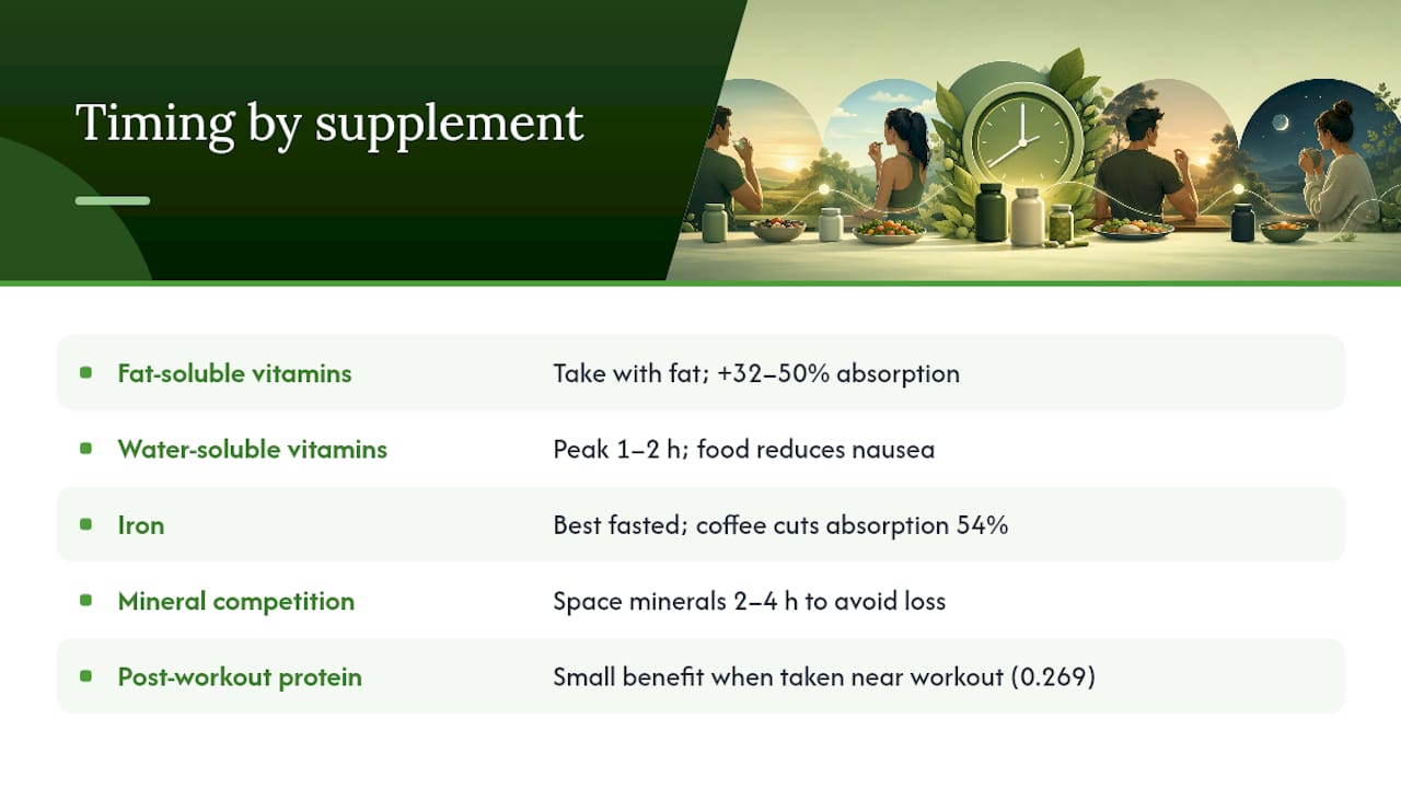 When Does Supplement Timing Actually Matter? — overview diagram