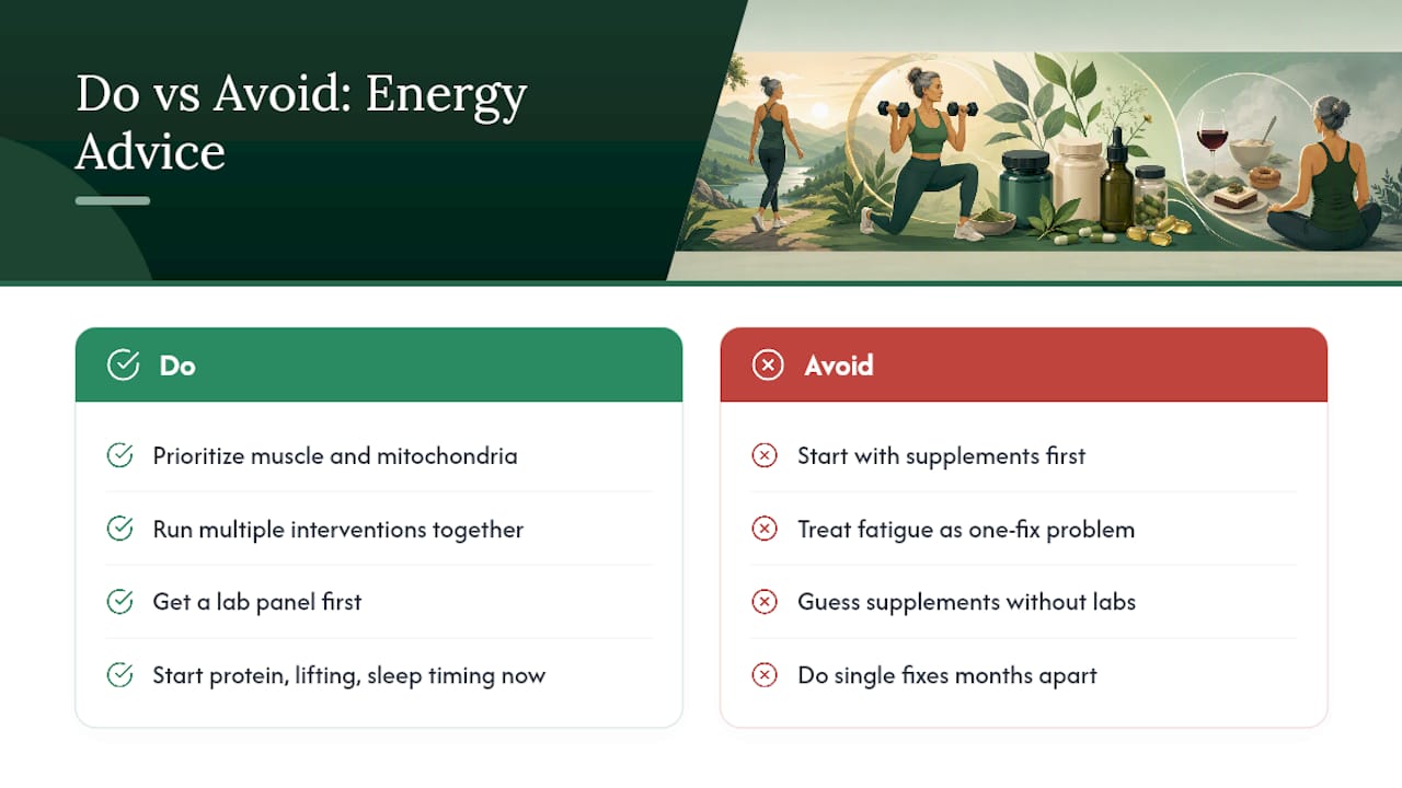 What Most Energy Advice Gets Backwards — overview diagram