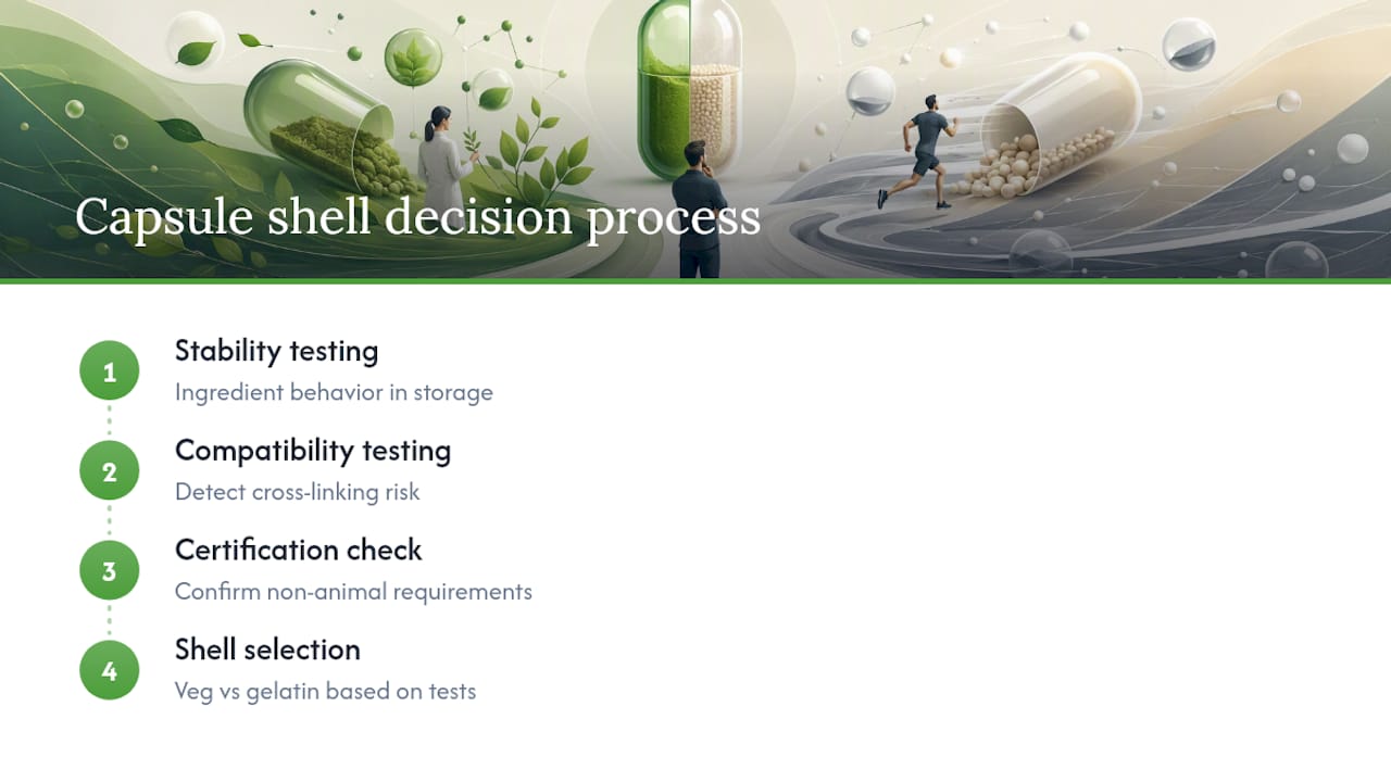 Three criteria guiding capsule shell selection
