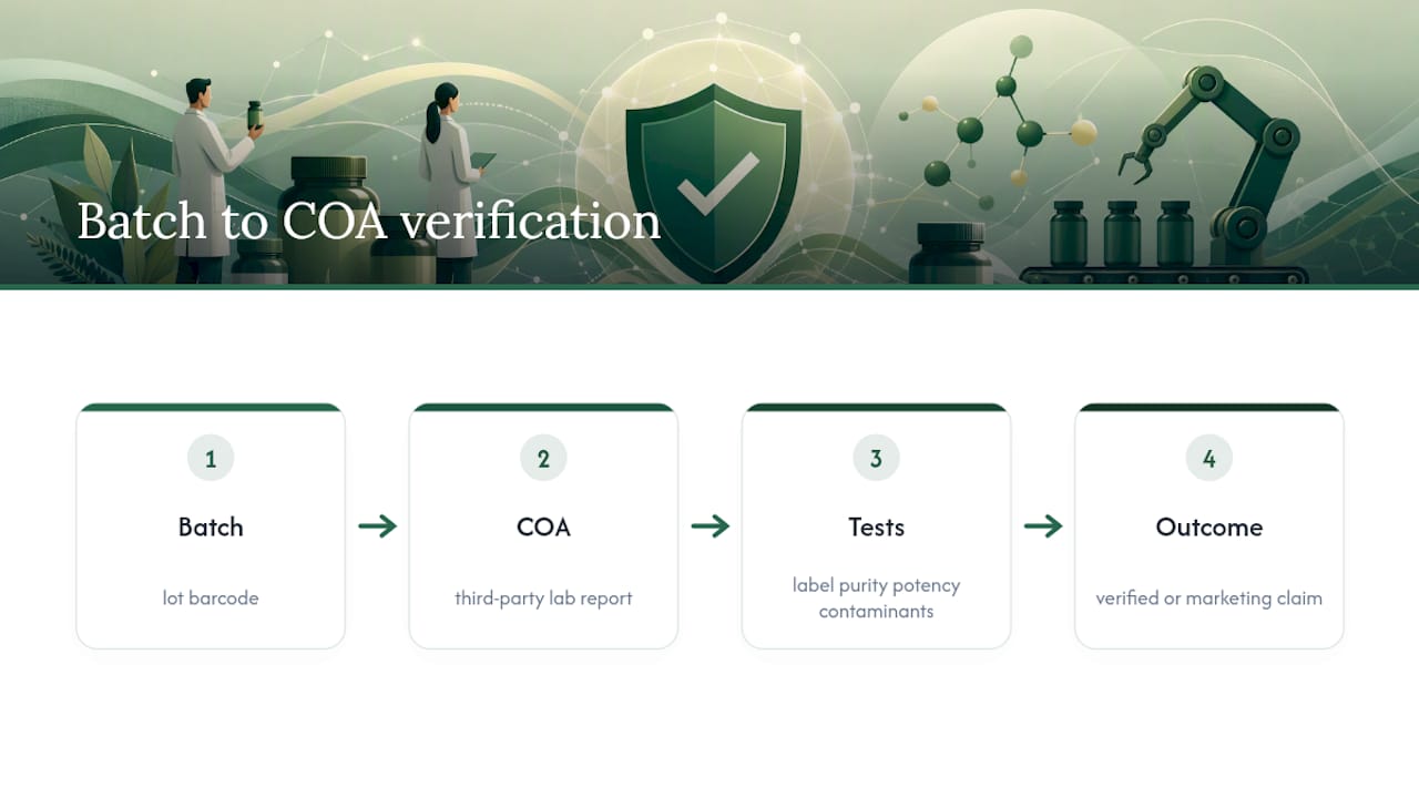Certificate of analysis verification workflow