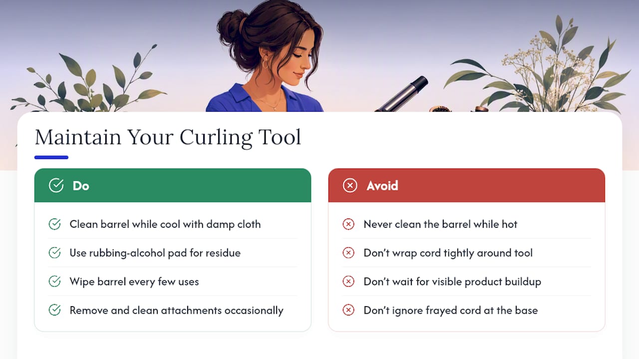 How do you keep a curling wand or iron working properly? — overview diagram