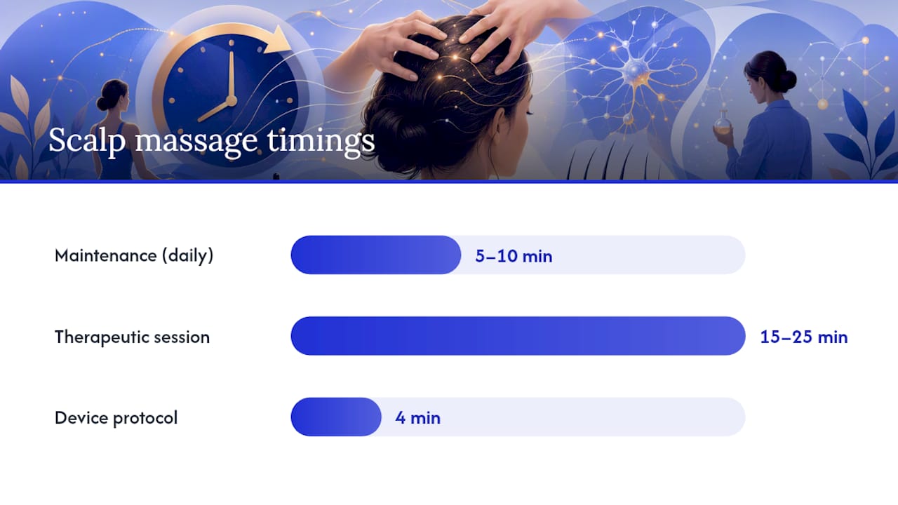 How to do a scalp massage properly: technique, tools and timing — overview diagram