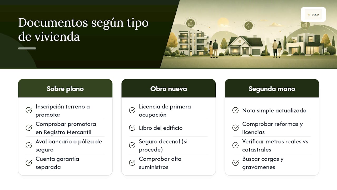 Documentos según el tipo de vivienda