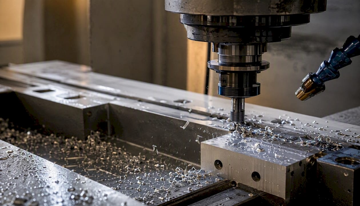 CNC rezkanje aluminija in nastanek kovinskih ostružkov