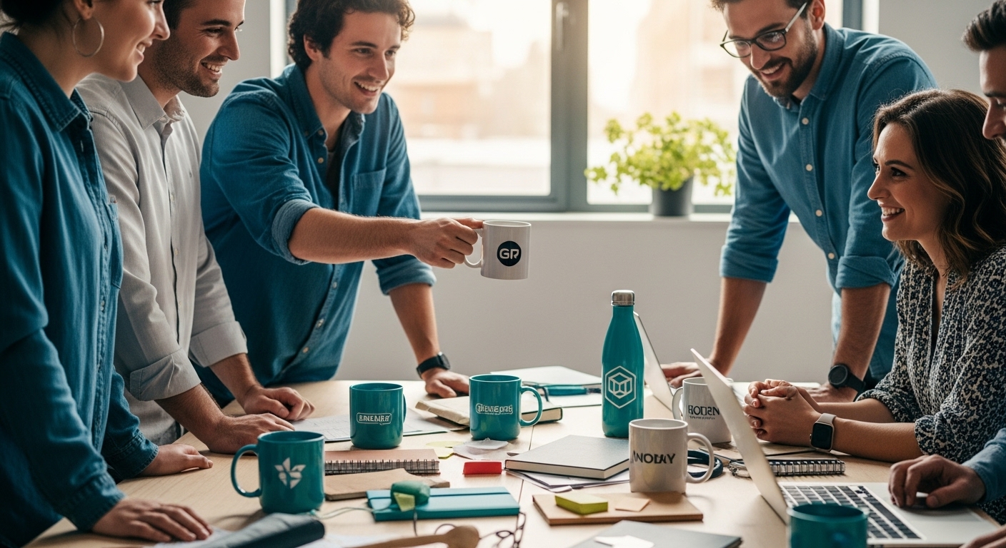 bedrijfslogo's op producten