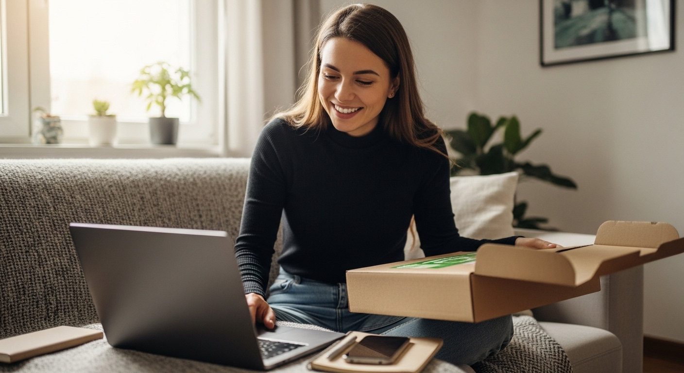 E-Commerce Kunde zuhause
