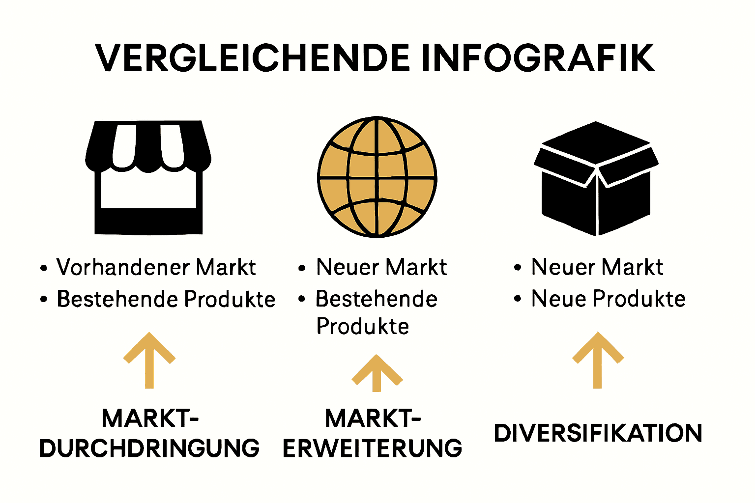 Infografik zeigt Vergleich E-Commerce Wachstumsstrategien