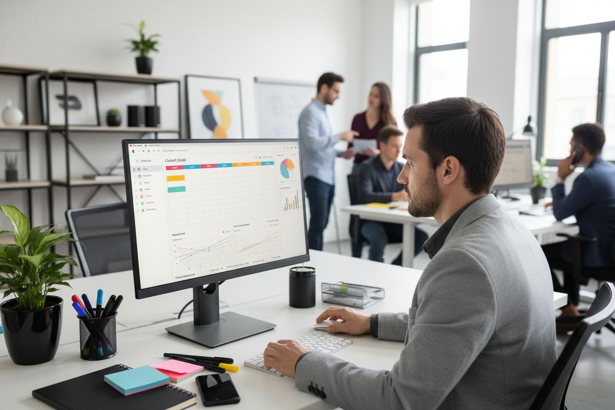 content marketing professional workspace