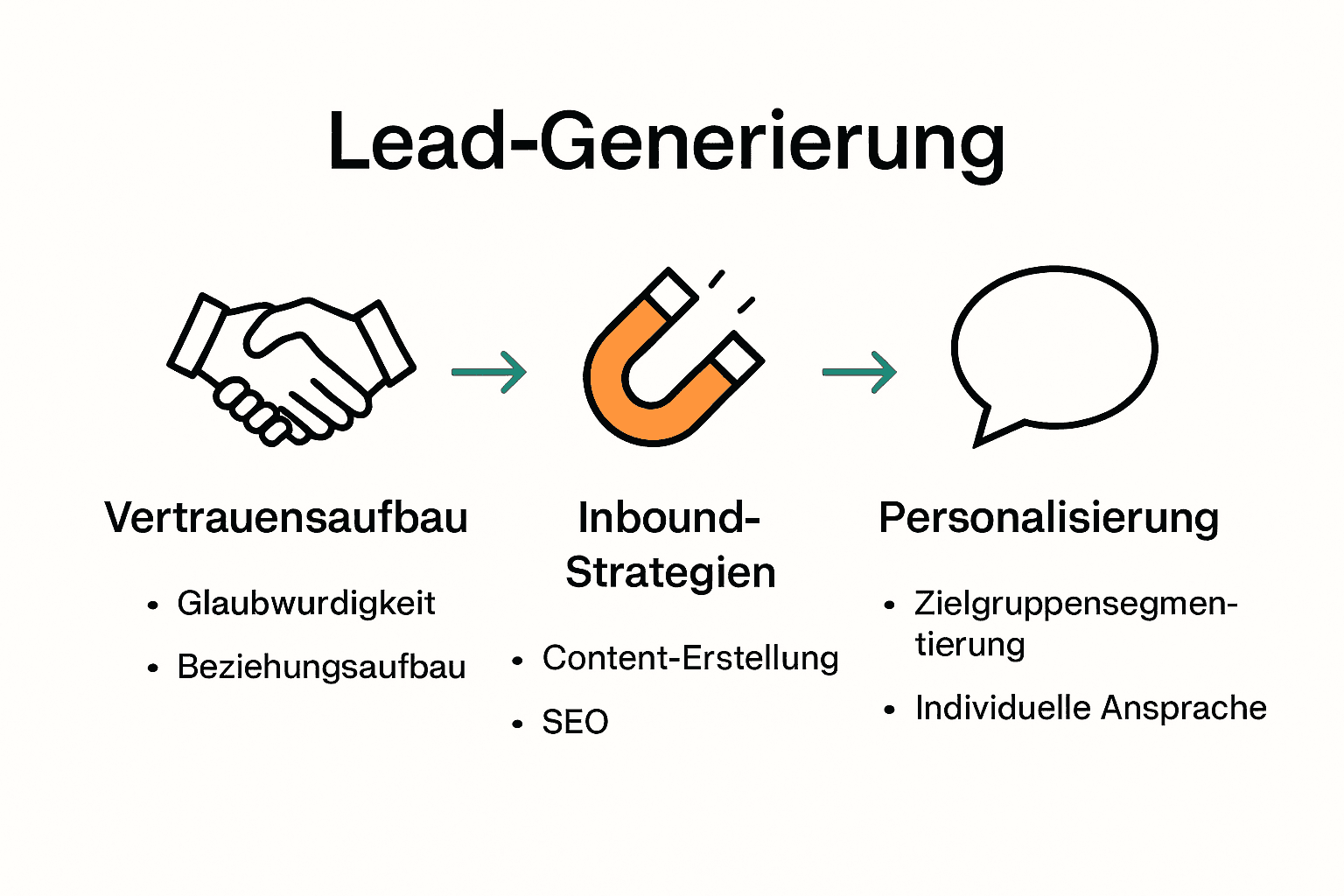 Infografik zu Erfolgsfaktoren der Lead Generation
