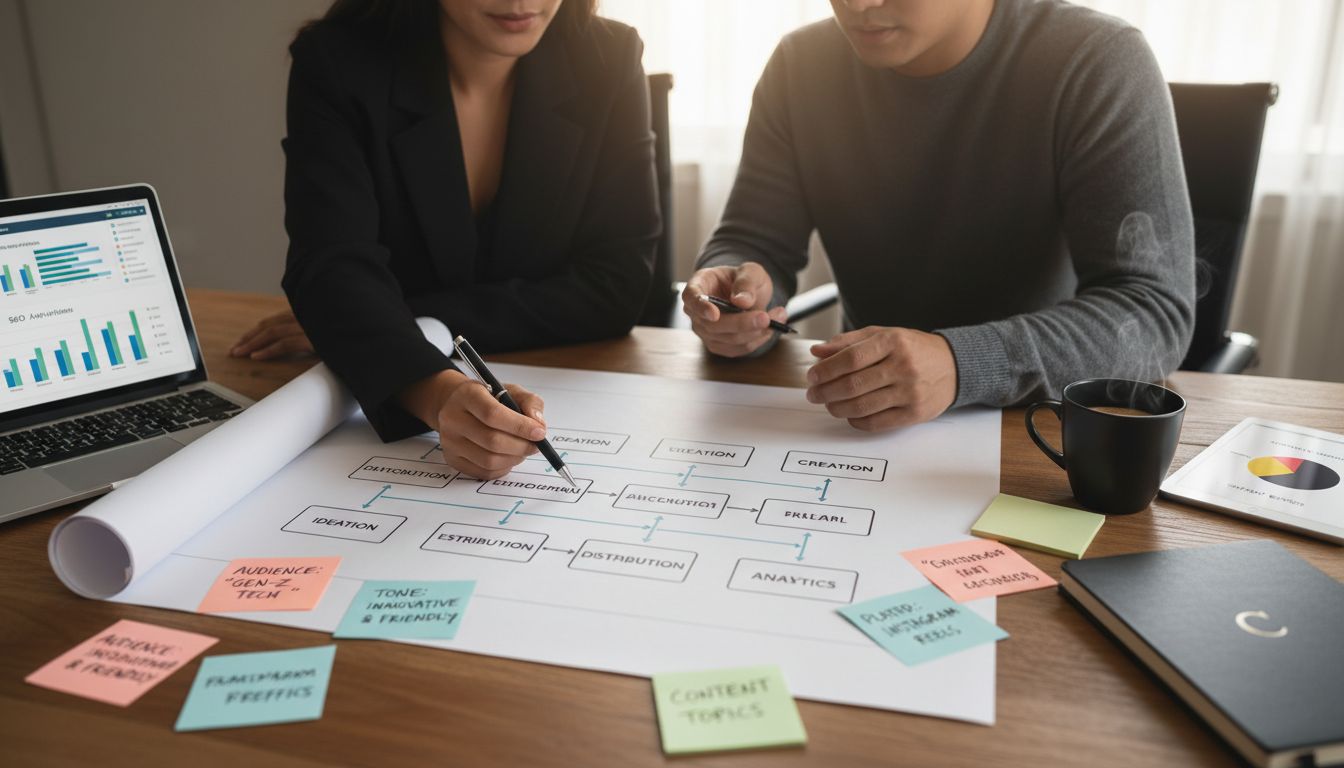 Detailed content strategy planning session