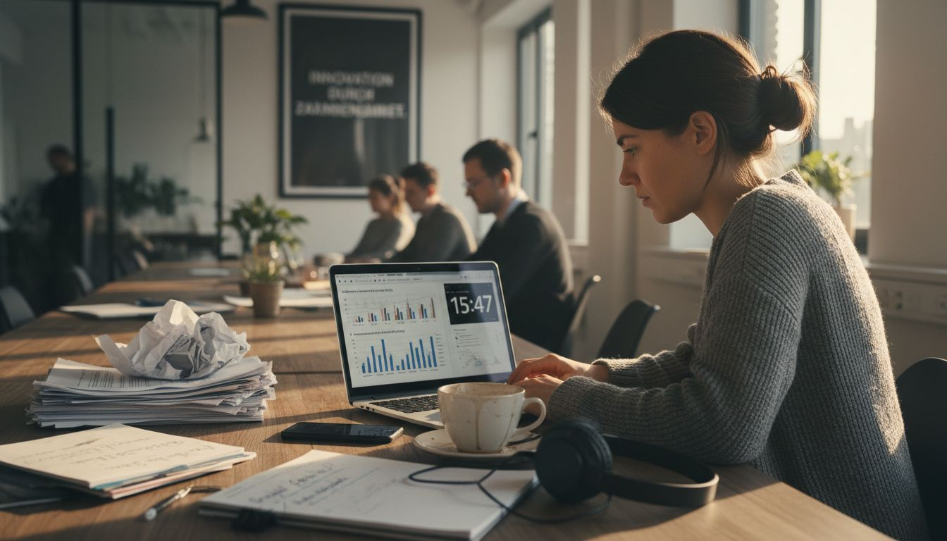 Marketing-Experte analysiert die Ergebnisse einer Social-Media-Kampagne