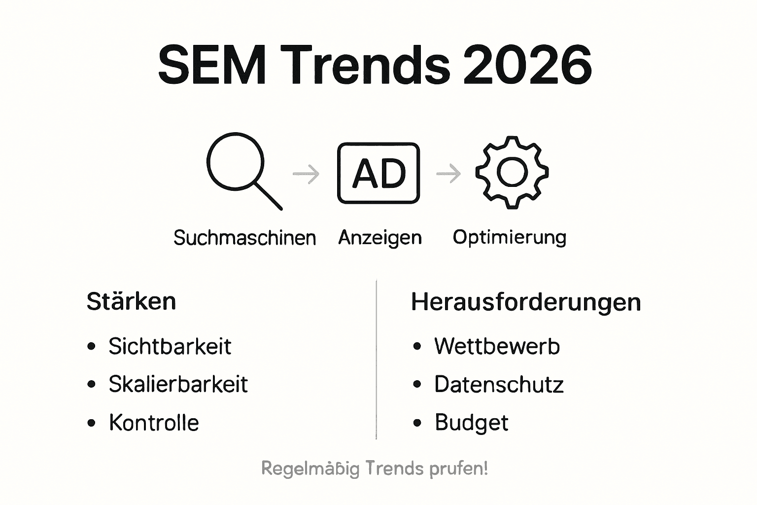 SEM-Trends 2026: Der große Überblick als Infografik