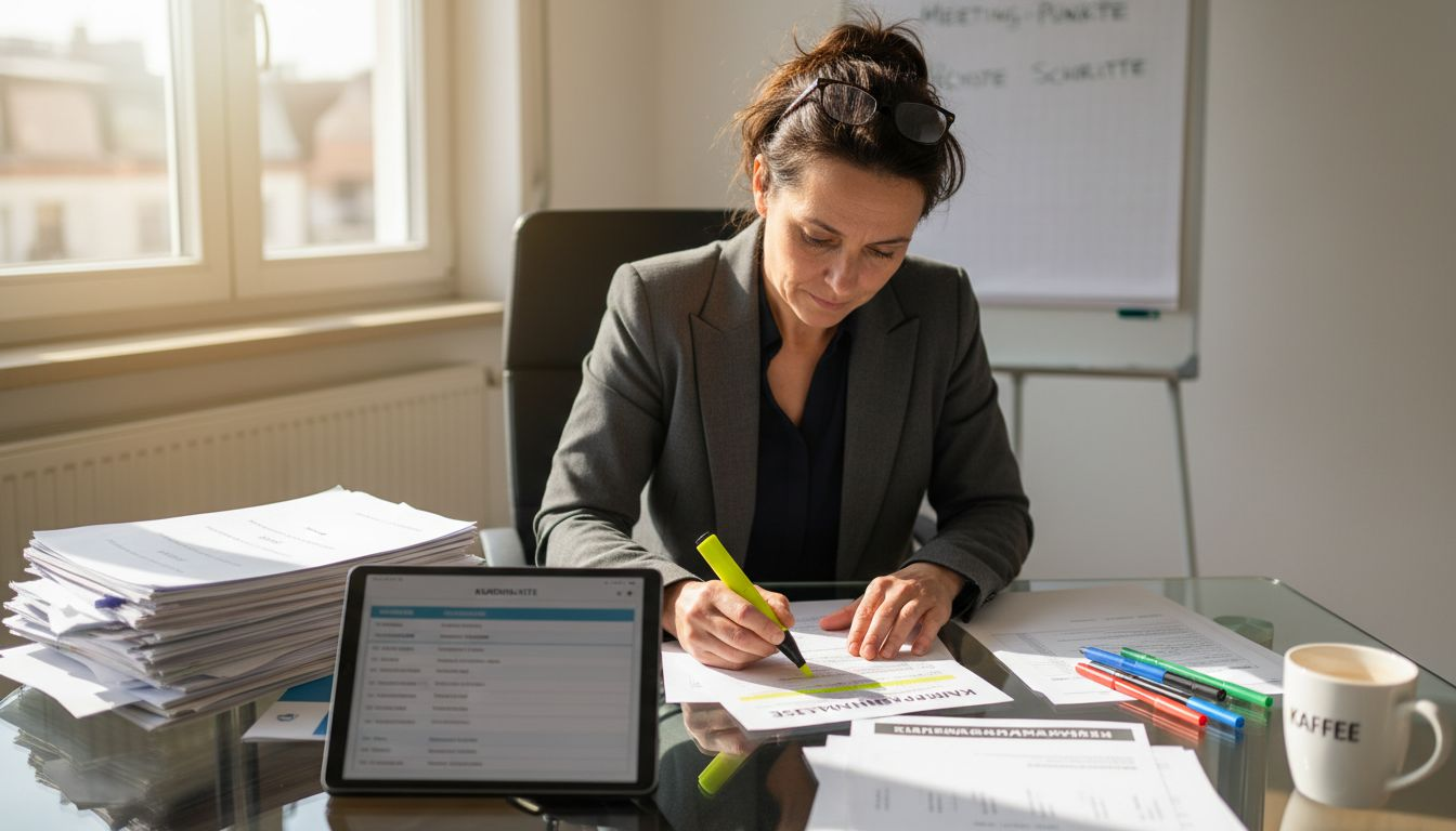 Eine Mitarbeiterin wertet die Segmentierungsdaten einer Marketingkampagne aus.